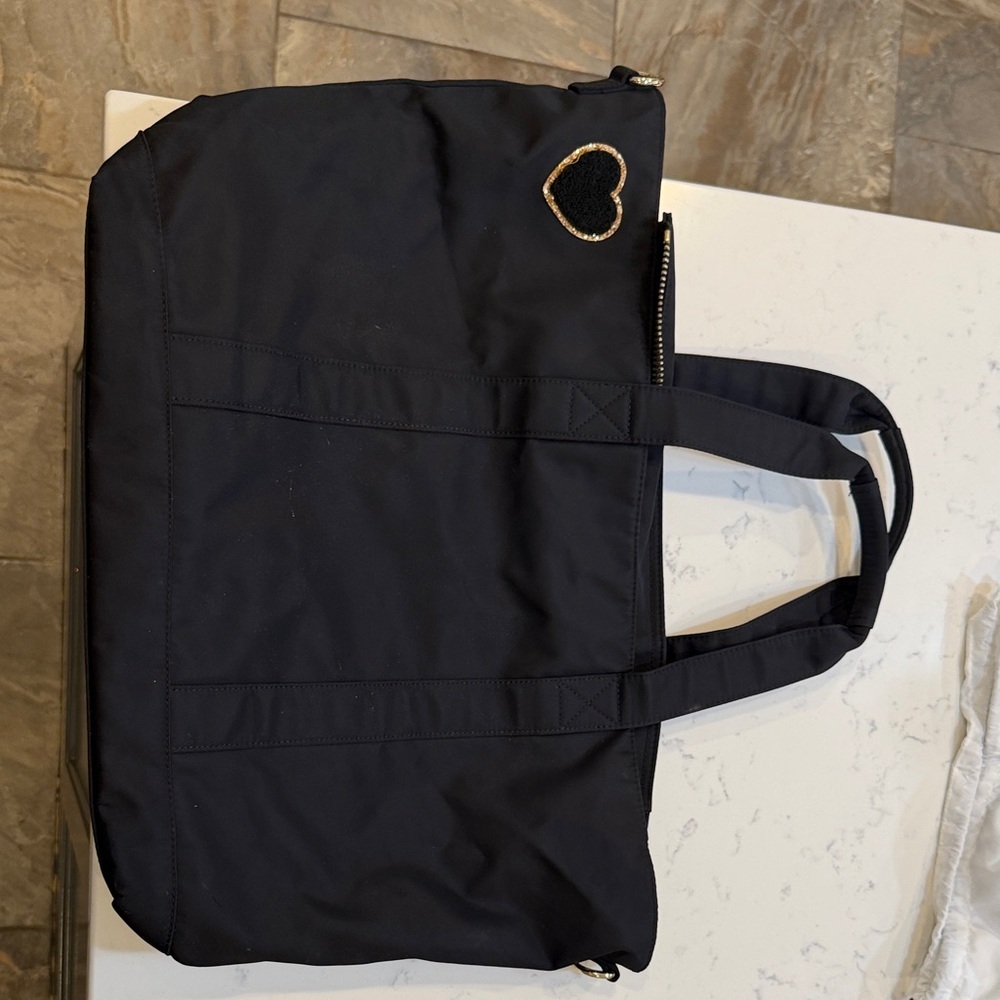 Stoney Clover Lane Black Tote with Gold Heart